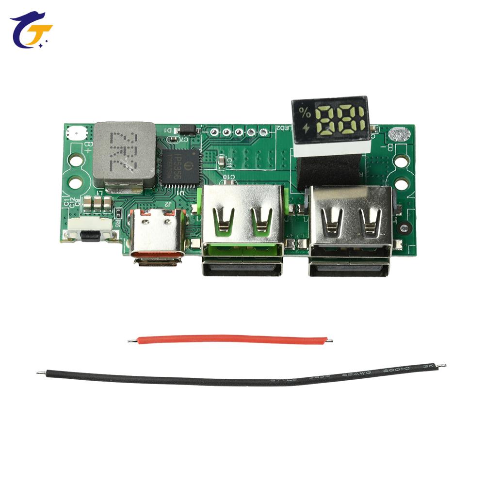 PD QC Full-Protocol Digital Display Fast Charging Module IP5356 for DIY Power Bank Projects with High Efficiency