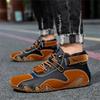 Men's Walking Shoes High Quality Design Soft Comfortable Stitching Flat Shoes for Street Fashion Versatile Walking Travel Shoes