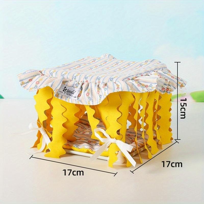 

1 шт. Туннель-домик для морской свинки, домик для пряток хомяка, домик для морской свинки с кисточкой на четыре сезона, подходит для подарков друзьям и семье A