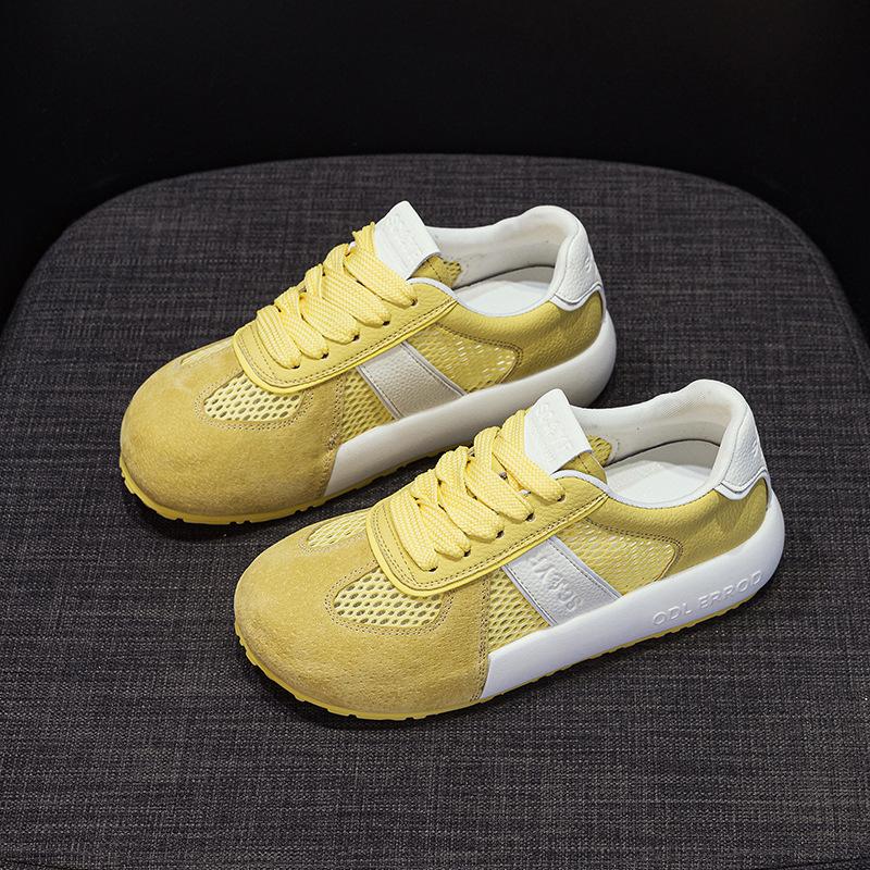 

Color matching German training shoes women 2025 popular Internet celebrities through the net thick-soled versatile non-slip soft-soled Forrest Gump 35