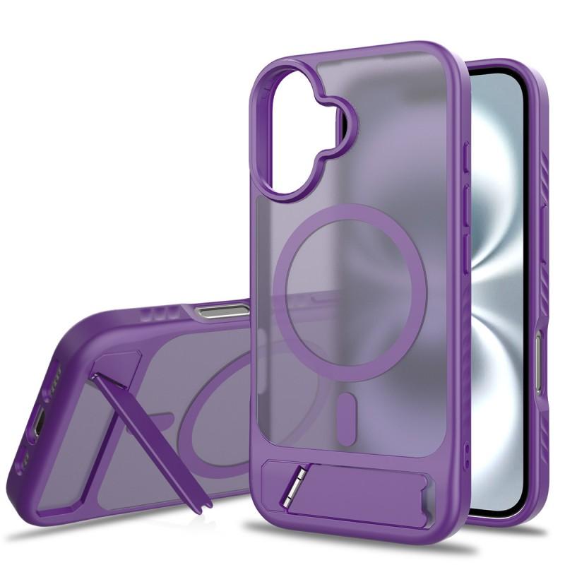 Suitable Black 16 Bracket Phone Case Two-in-one 15pro Max Drop Resistance Magnetic Protective Cover
