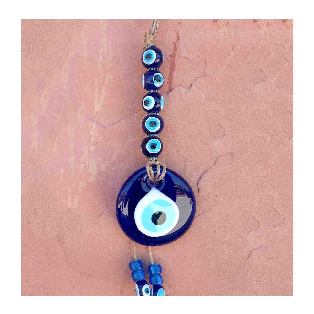 European & American Style Turkish Evil Eye Glass Pendant: Unique Wall & Car Ornament