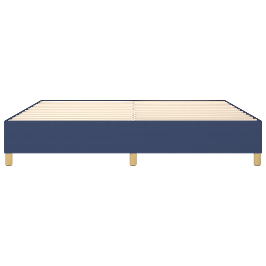 Vidaxl Bettgestell Ohne Matratze, Blau, 200X200 Cm, Stoffbezogen