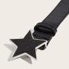 Urban Streetwear Taillengürtel Verstellbarer Taillenriemen mit Sternakzent PU-Leder Taillenband Unisex Mode Geschenk