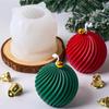 Rotate Ball Silicone Candle Mold DIY Handmade Diagonal Stripes Aromath Soap Plaster Resin Craft Molds Christmas Souvenirs Winter