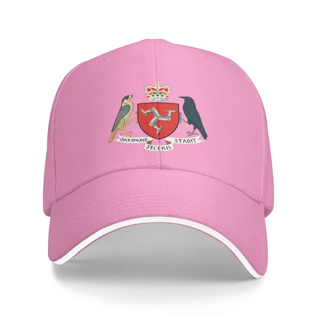 Coat of Arms of The Isle of Man Adjustable Baseball Cap Unisex Sandwich Dad Hat Golf Hat