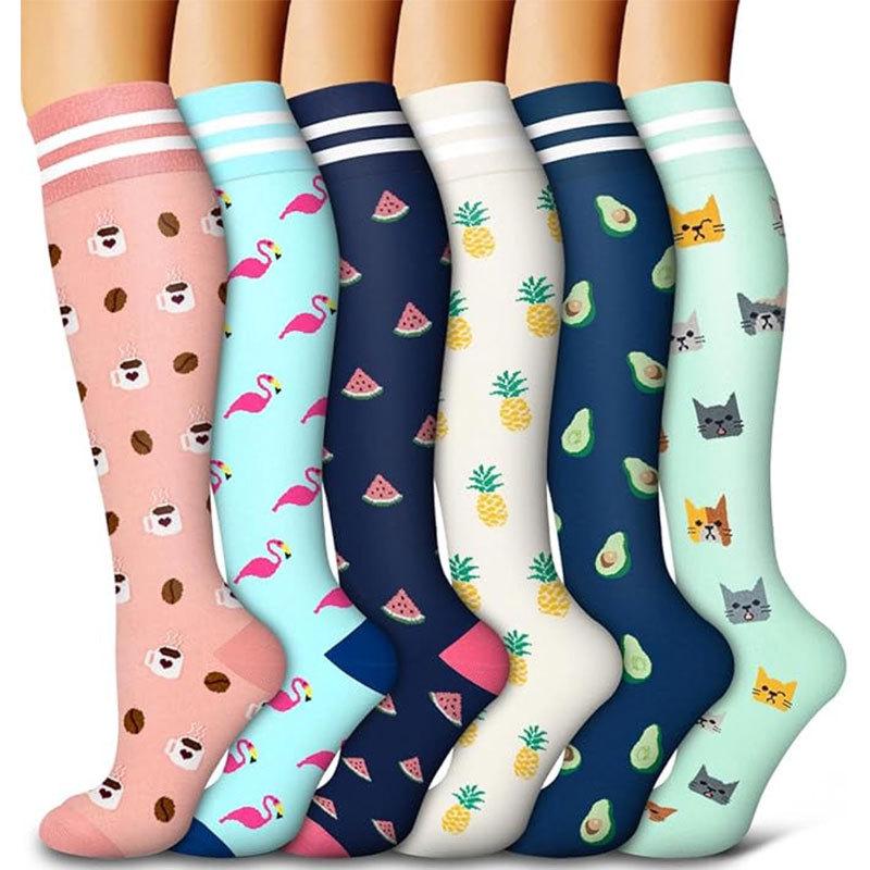 Compression Knee-high Socks Set for Running and Sports - Graduated Support, Multiple Pairs (3/4/6/8)