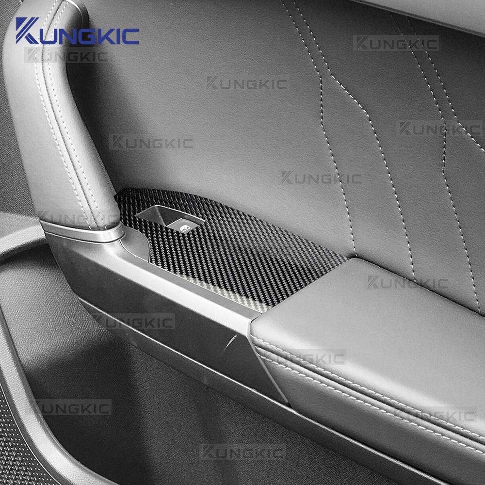 For Seat Leon MK4/Cupra Leon/Cupra Formentor 2020 2021 2022 2023 2024 2025 Door Window Switch Lifter Carbon Fiber Textured Film