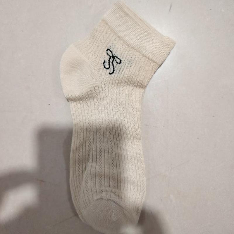 Girls' Short Socks, Ballet Style Thin Spring and Summer Shallow Socks, Girls' Bow Short Tube Mesh Socks, Girls'
