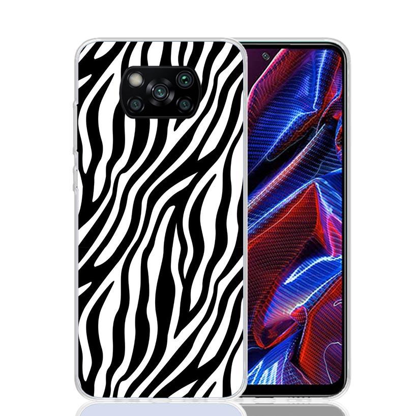 Zebra Stripe Black White Case Phone Cover for Xiaomi Redmi Note 10 9 9S 8 8T 7 5 Pro Mi 12T 11T 10T 9T 12 11 Lite A3 A2 Trend Fu