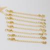 18k Gold-Filled Necklace Bracelet with Lobster Clasp and Teardrop Extension Chain for DIY Jewelry
