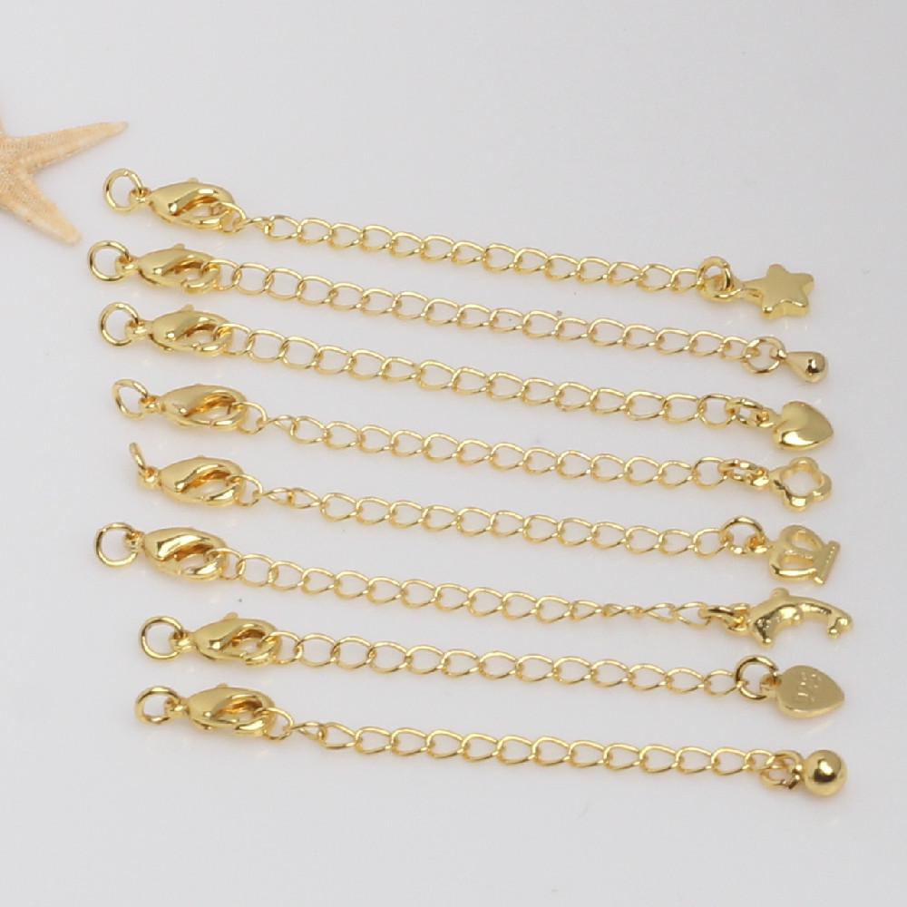 

Комплект: Ожерелье и Браслет с Позолотой 18 карат, Застежка-Лобстер и Цепочка-Удлинитель в Форме Капли для DIY Украшений