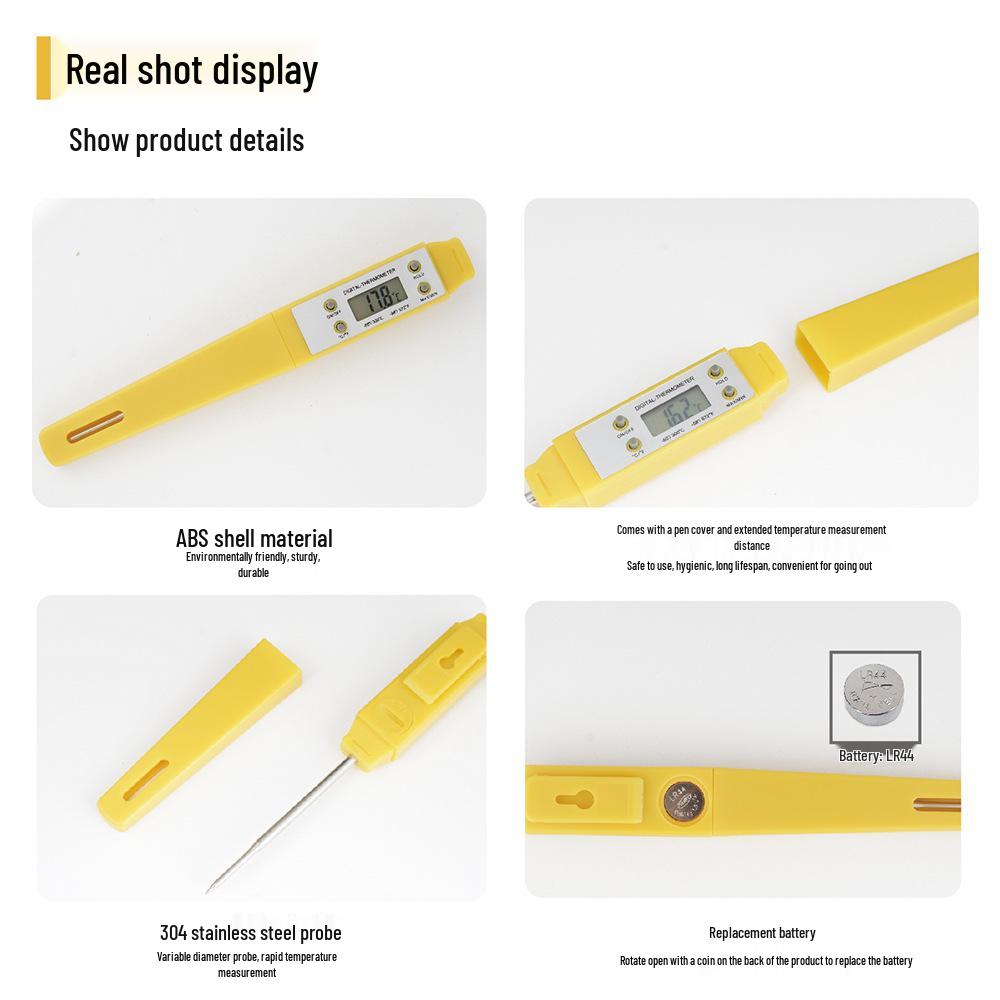 Digital Coffee & Milk Thermometer - Home Cafe Temperature Sensor for Pour-over & Baby Formula