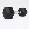 Xilu Rubber-Coated Hex Dumbbell Set with Rack