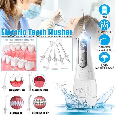 5W Munddusche USB Wiederaufladbar Wasserflosser Tragbar Dental Wasserstrahl Wasserdicht Elektrische Zahnbürste Wassertank