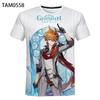 Summer Game Genshin Impact 3d Printed Children's T-shirt Fashion Casual Hip-hop Harajuku Kids Short Slee T Shirt O Neck Tops