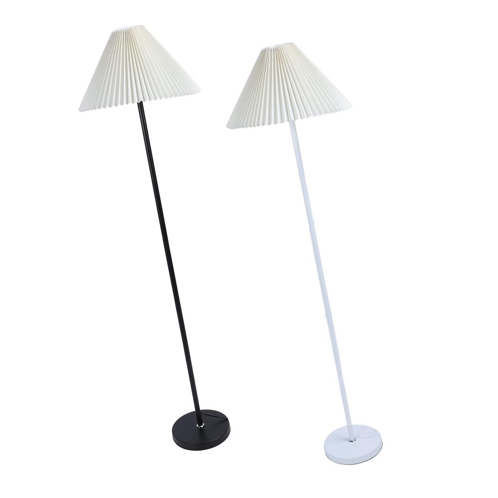 Modern Floor Lamp Multipurpose Stylish Minimalist Fabric Round Lamp Shade Standing Lamp for Living R