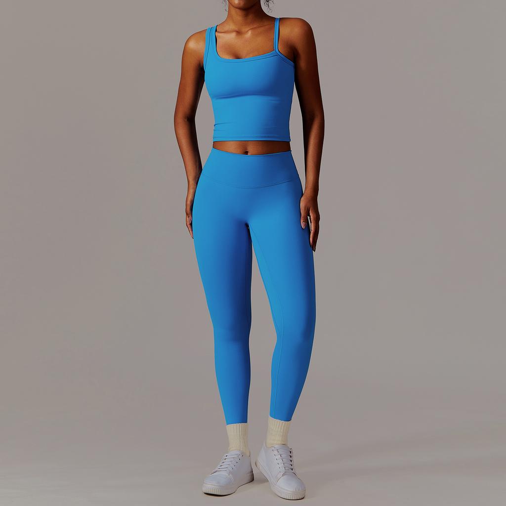 JYL Quick Dry Long Sleeve Yoga Set Outdoor Training Fitness Outfit