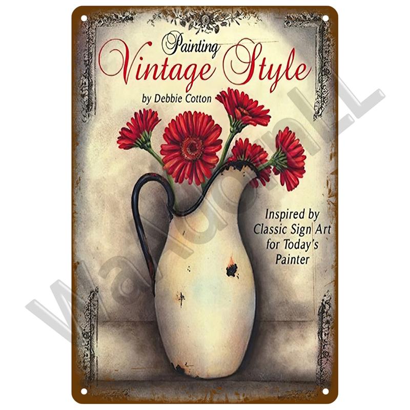 

Ретро жестяная вывеска для кафе, украшения сада, винтажная металлическая вывеска, настенное искусство, настенная доска, декор комнаты, картина для фермы, подарок 20x30cm