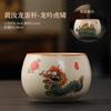 Hongyue Dragon Yin Tiger Roar Beige Ru Kiln Teacup Master Cup Kung Fu Tea Set Personal Special Cup Drinking Tea Bowl Tea Cup