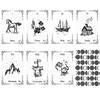 9*6cm Luna Lenormand Deck - 36 Minimalist Black and White Oracle Cards Hand-Drawn Sketch Style