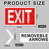 10 Pcs Exit Signs Glow In the Dark Exit Signs for Business 12 X 7 Inch Photoluminescent Signs Stickers with Arrows for Indoor Outdoor for Business,
