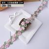 10Meters Pink Lace Trim Crafts Flower Embroidered Applique For Party Dress Decoration Collars Sewing DIY Ribbon Fabric 2cm Wide