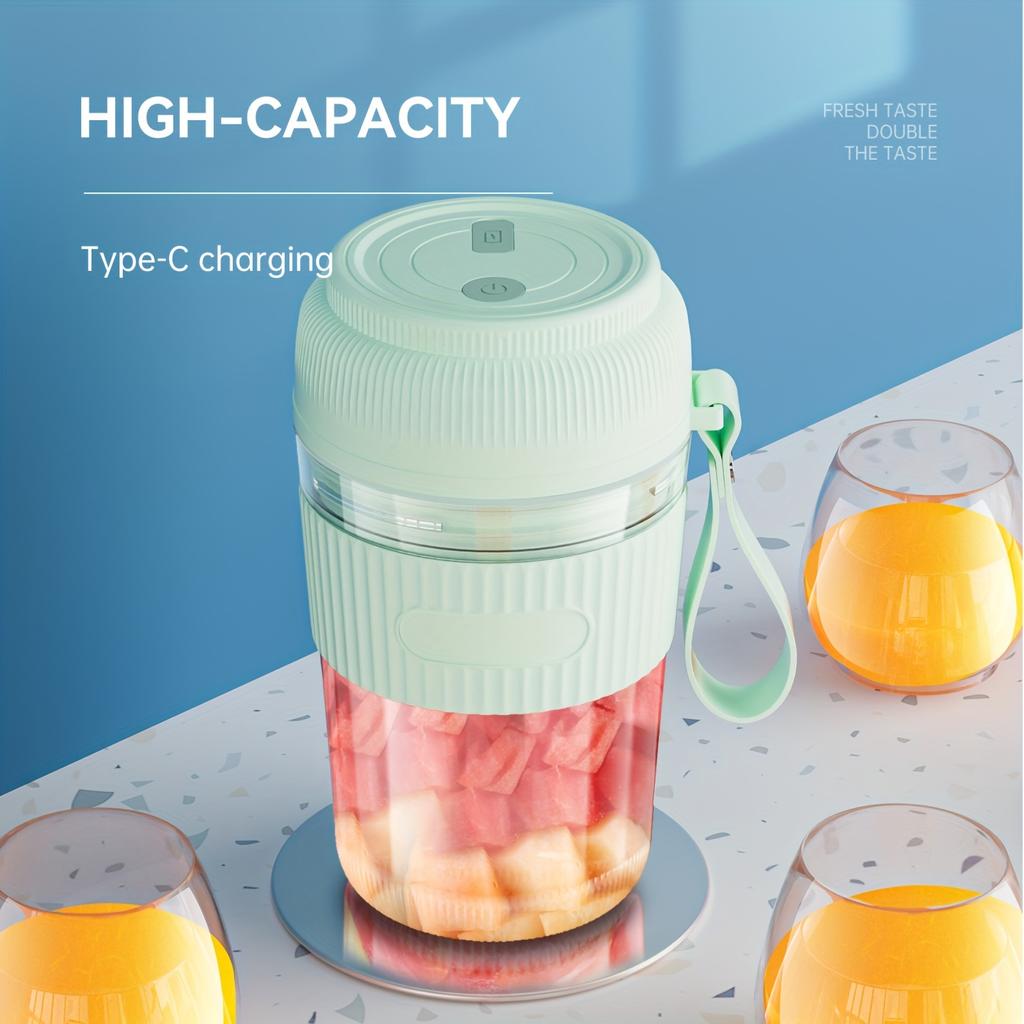 Bezprzewodowy przenośny blender, 10-ostrzowy mini blender do soków z ładowaniem USB do koktajli owocowych, mini kubki do soków warzywnych