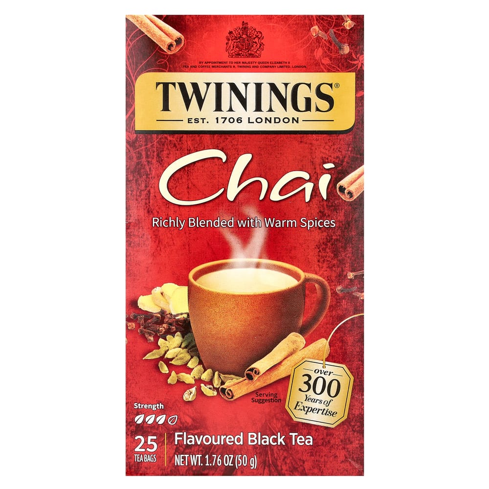 iHerb Twinings Flavored Chai Black Tea, 25 Tea Bags, 50g (1.76oz)
