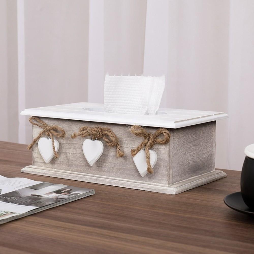 Moisture-proof Tissue Holder Exquisite Napkin Storage Container Wooden Tissue Box Dormitory