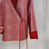 Yang Mi's Stylish New Year Outfit: 2024 Spring Red Chinese-Style Printed Jacket for Women