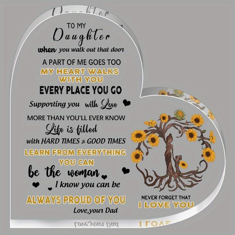 

To My Daughter - Beautiful Acrylic Gift with Motivational Quotes from DadFestival statue decorations чистый