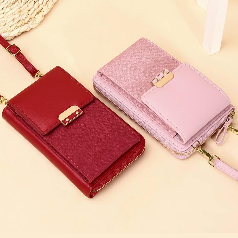 Lässige Damen-Umhängetaschen, kleine PU-Leder, weibliche Umhängetasche, Handytasche, Geldbörse, Damen-Kartenhalter, Geldbörse