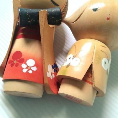 Kokeshi doll Retro wooden sosaku cute girls Japanese Kimono Ornament Japan