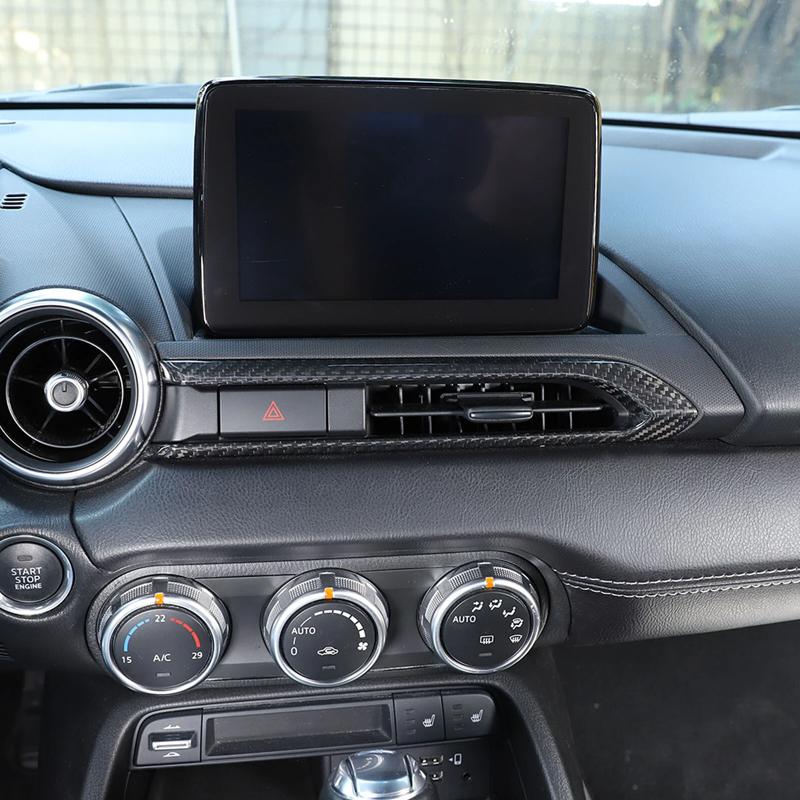 Real Carbon Fiber For Mazda MX-5 MX5 ND Miata 2016-2026 Car Center Console Air Outlet Vent Cover Trim Car Accessories