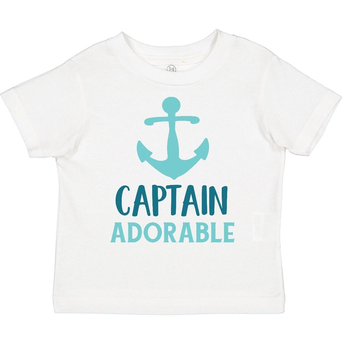 Inktastic Captain Adorable, Boat Anchor, Sailor, Sailing Toddler kids boys T-Shirt Ship 110