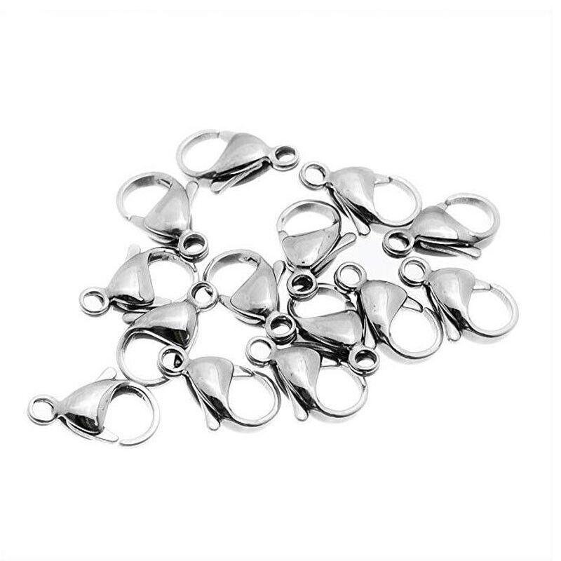 18K Gold-Plated Stainless Steel Lobster Clasp for Jewelry Necklace Making