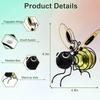 Solar-Powered Bee Lights Design Metal Waterproof Hanging Decor Warm White LED for Garden Party Balcony Porch Ornaments Outdoor