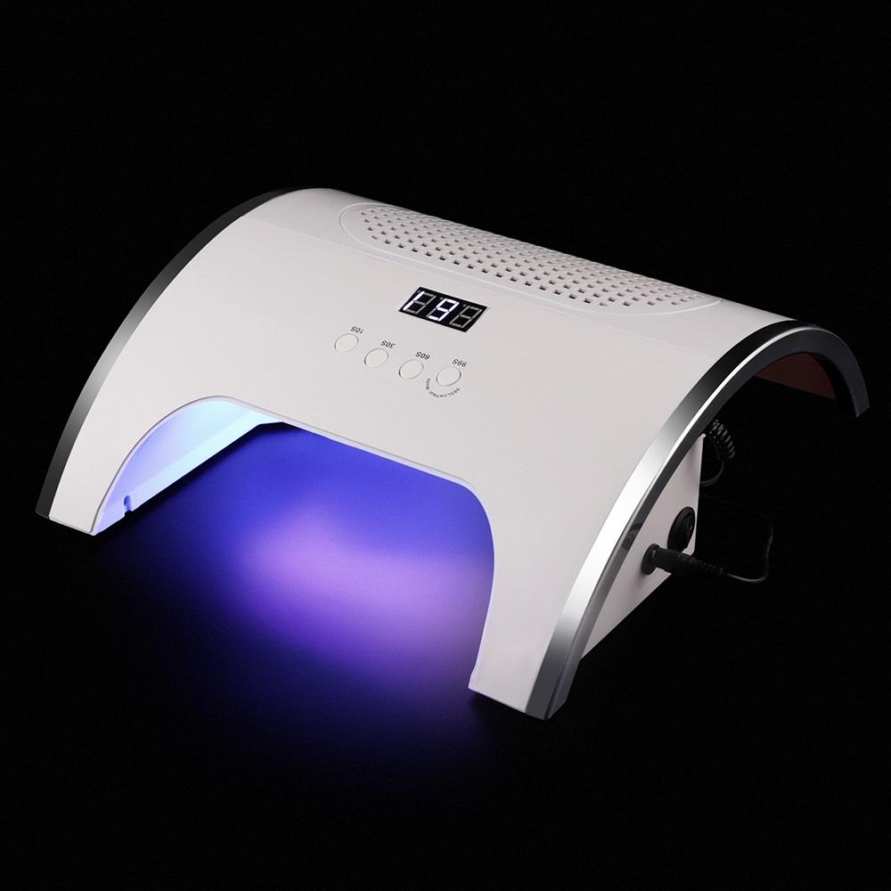 2-IN-1 Nail Dust Collector And Nail Drying Lamp 80W Nail Dust Extractor Nails Art Manicure Nail Vacuum Cleaner Gel Polish Dryer