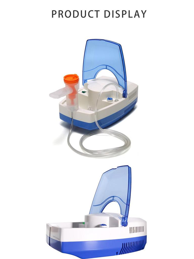 Portable Compressed Air Nebulizer Machine with Multi-Size Adapter for Pediatric and Adult Use