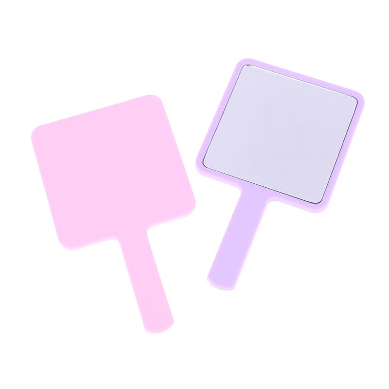 For Eyelash Extension Handheld Makeup Mirror Square Makeup Vanity Mirror With Handle Hand Mirror Spa Salon Compact Mirrors