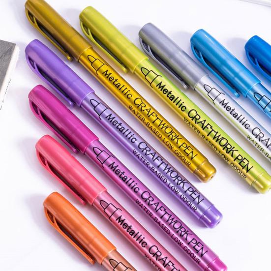 Zestaw 12 szt./pudełko długopisów żelowych Jasne, nasycone kolory Mocne pokrycie Klips Projekt Długopisy atramentowe Papier