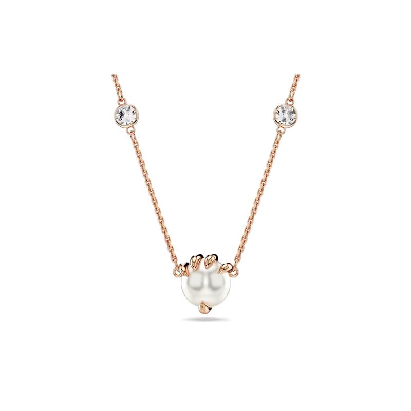 Swarovski Dragon & Phoenix dragon claw inlay imitation crystal rose gold tone imitation pearl necklace women s rose gold 5685774 золотой