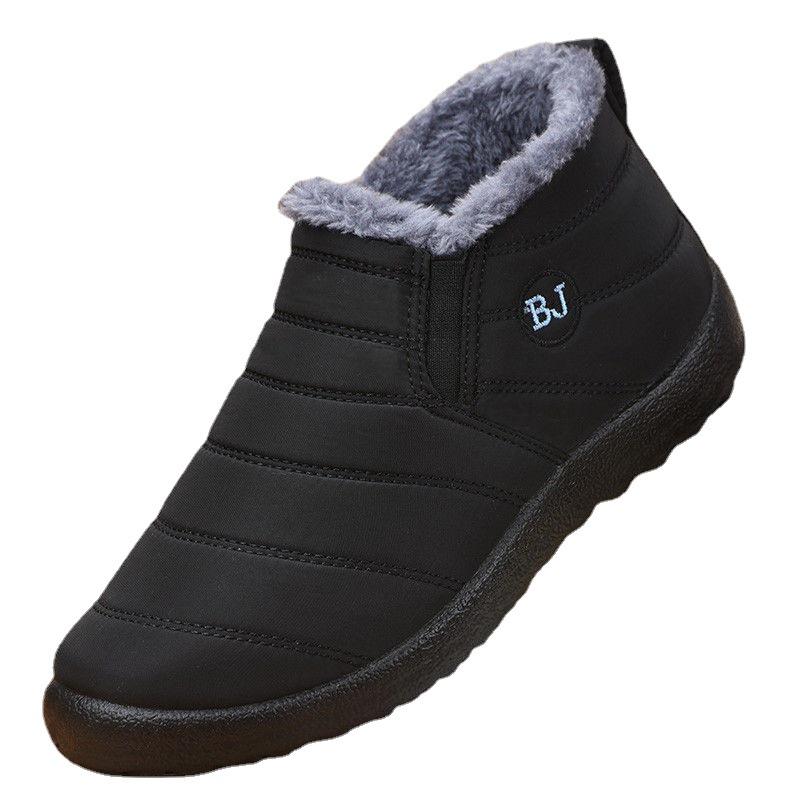 Botas de nieve de invierno para mujer, zapatos cálidos y de terciopelo para mujeres de mediana edad y mayores. Zapatos de algodón para el comercio transfronterizo.