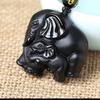 High-quality Obsidian Elephant Mother-child Pendant for Men and Women Crystal Obsidian Elephant Mother-child Pendant