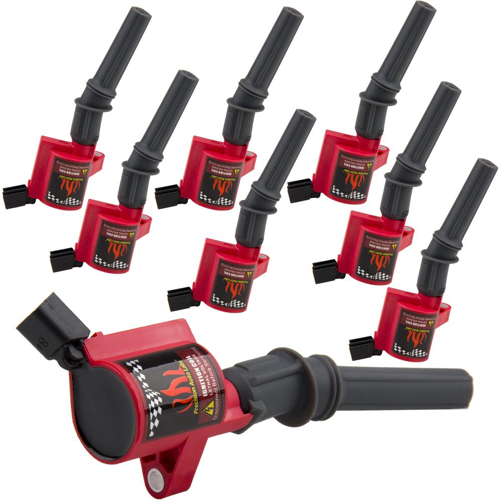 

8PCS New Manufactured Ignition Coils For Ford Series F-250 F-350 F-450 F-550 4.6/5.4/6.8L V8 V10 1997-2005 червоний