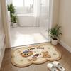 Durable 40*60cm Bath Mat Non-slip Backing Dirt-scraping Surface Pony Door Mat Water Absorption Washable Carpets Home Decoration