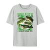 Vintage Want Me Fish Bass Fear Me Funny Lover Fishing Fashion T Shirt Men Skinfriendly and Soft Camisetas De Hombre Large Size