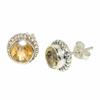 Natural Citrine Gemstone Handmade 925 Solid Sterling Silver Stud Earrings J8S31