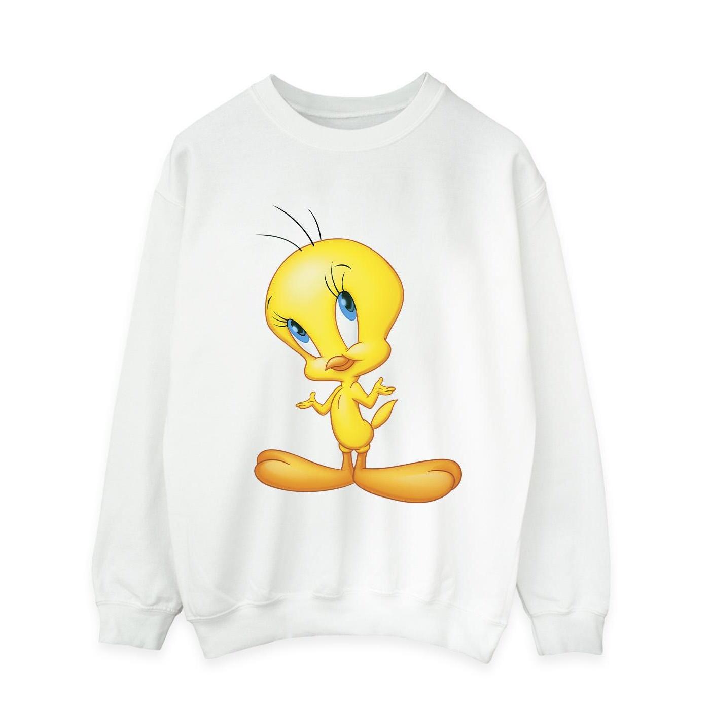 Looney Tunes Heren Tweety Staand Sweatshirt XXL wit